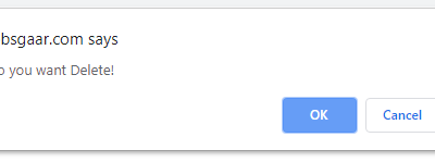 Delete Record after confirmation using php and javascript