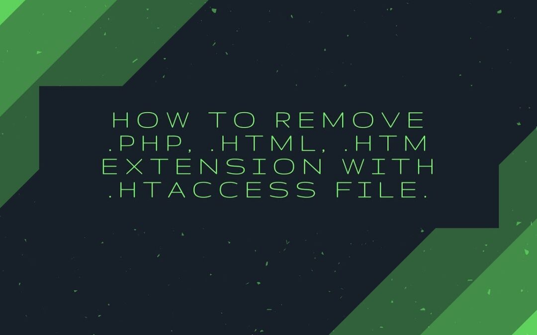 How to remove .php, .html, .htm extensions with .htaccess