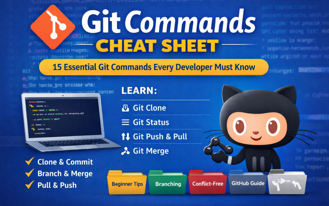 Git Commands Cheat Sheet: 15 Essential Git Commands Every Developer Must Know (Beginner to Advanced Guide)